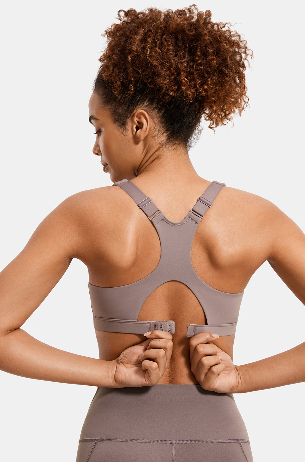 Zip Front Racerback Sports Bra