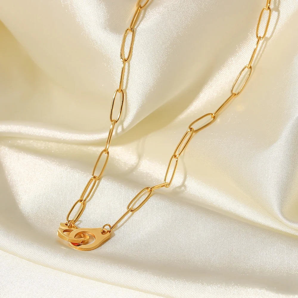 Colar Algemas Banhado a Ouro 18k