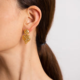 Brinco Vintage Love Assimétrico Banhado a Ouro 18k