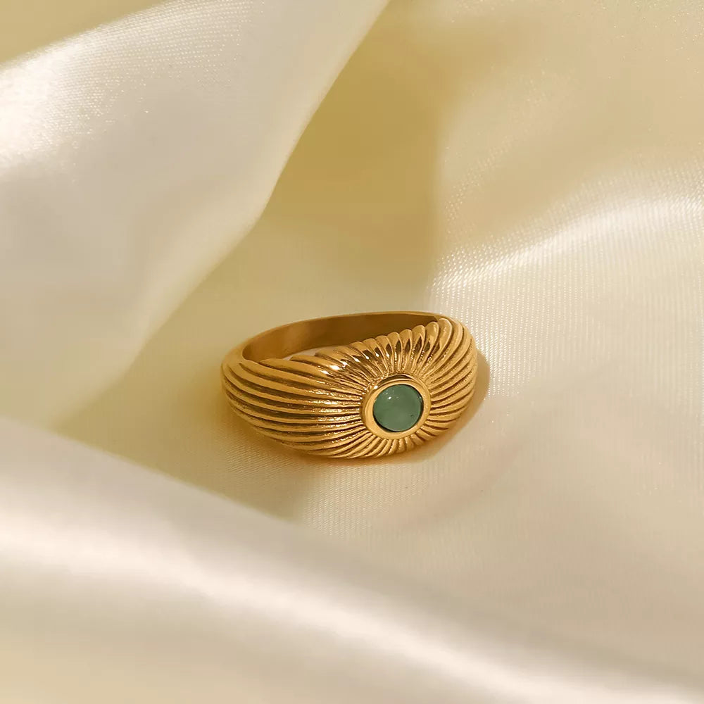 Anel Solar Banhado a Ouro 18k