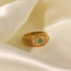 Anel Solar Banhado a Ouro 18k
