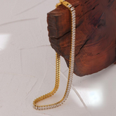 Colar Riviera Folheado a Ouro com Zircônia