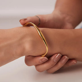 Pulseira Cúbica Banhada a Ouro 18k