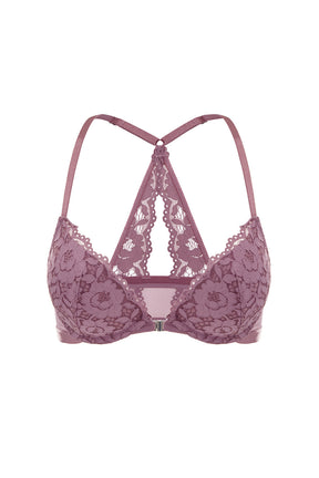 Lacy Racerback Push Up Bra
