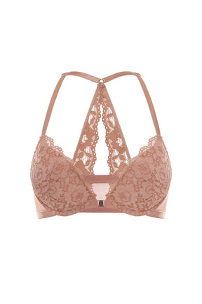 Lacy Racerback Push Up Bra