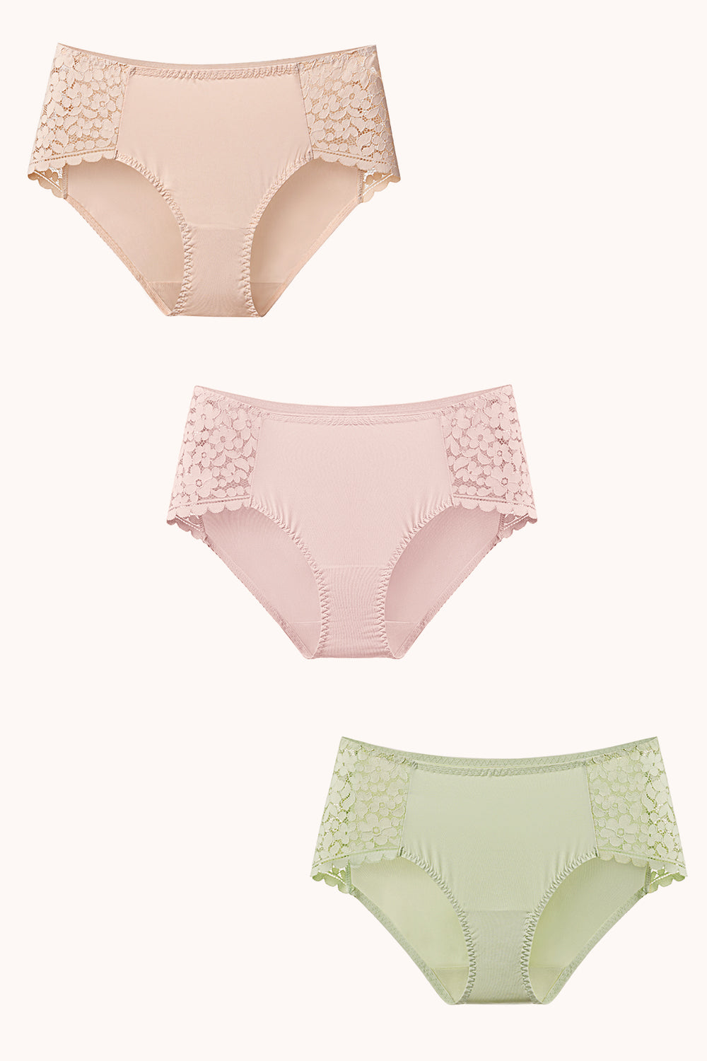 3 Pack Cheeky Floral Lace Panty