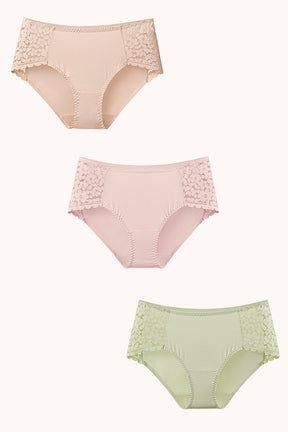 3 Pack Cheeky Floral Lace Panty