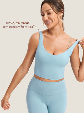 V Neck Nursing Crop Tank Top
