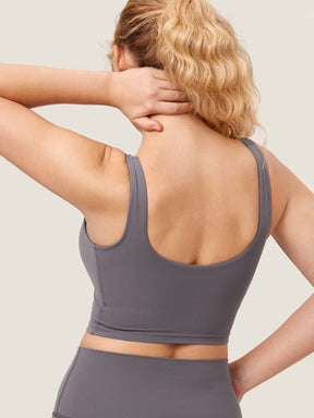 V Neck Nursing Crop Tank Top
