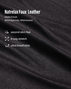 Natrelax™ Matte Faux Leather Crop Top