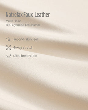Natrelax™ Matte Faux Leather Crop Top