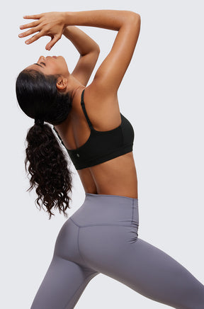 Adjustable Spaghetti Straps Sports Bra