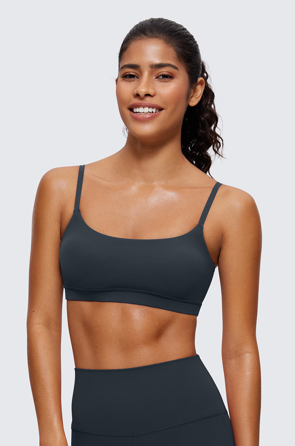 Adjustable Spaghetti Straps Sports Bra