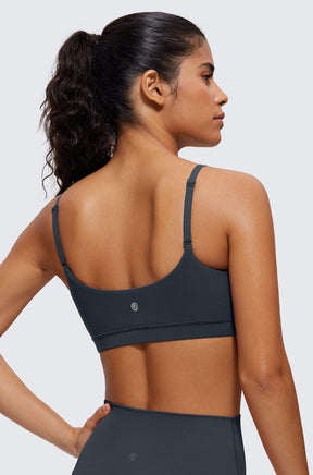 Adjustable Spaghetti Straps Sports Bra