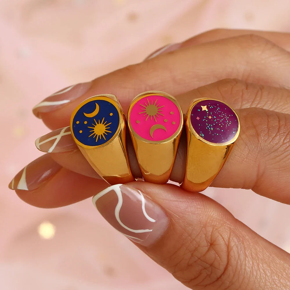 Anel Signet Universo