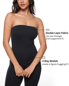 Natrelax™ Strapless Flare Legging Jumpsuit