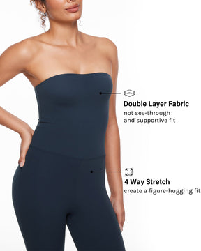 Natrelax™ Strapless Flare Legging Jumpsuit
