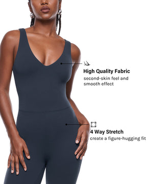 Natrelax™ V Neck Flare Jumpsuit