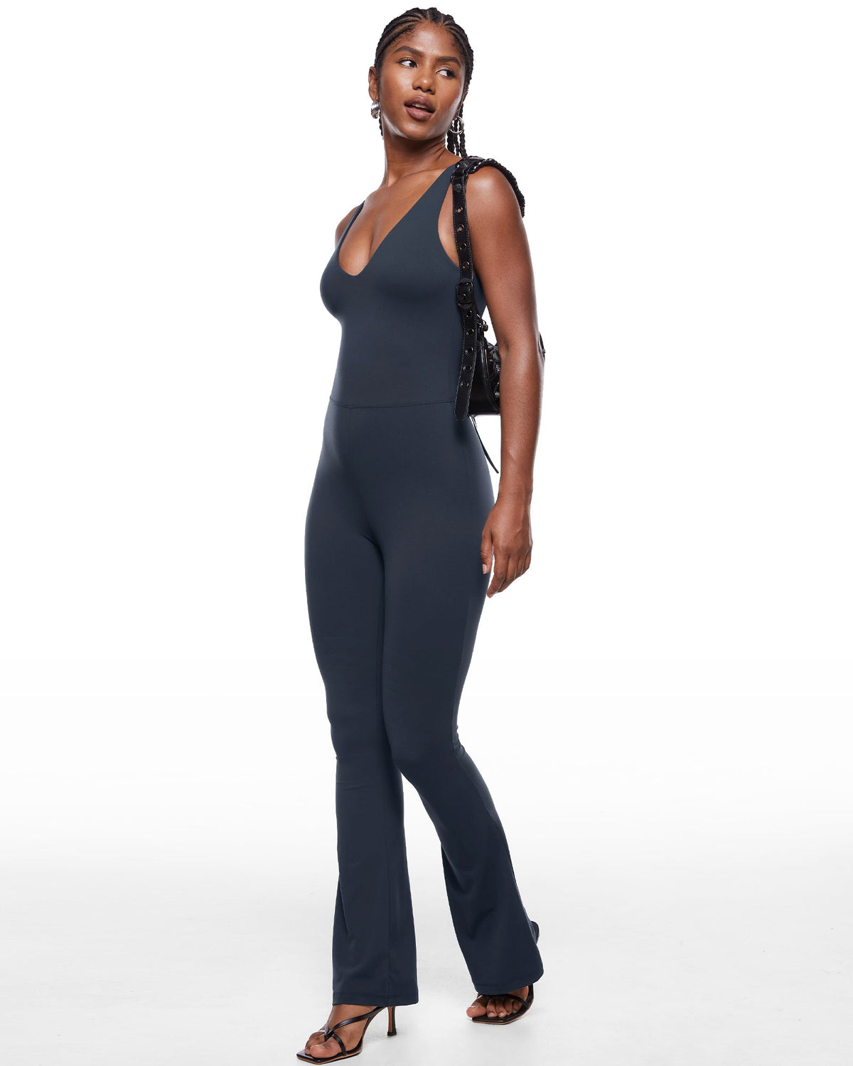 Natrelax™ V Neck Flare Jumpsuit