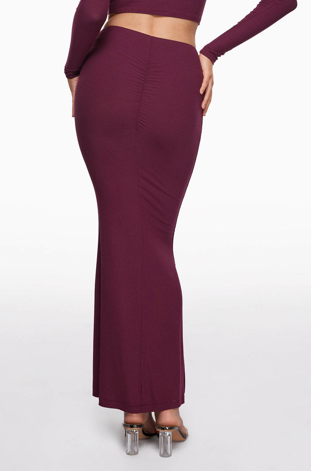 Ribbed Long Maxi Skirt