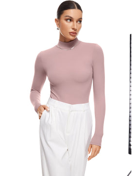 Natrelax™ Mock Neck Long Sleeve Bodysuit