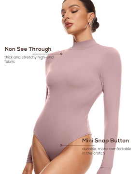 Natrelax™ Mock Neck Long Sleeve Bodysuit