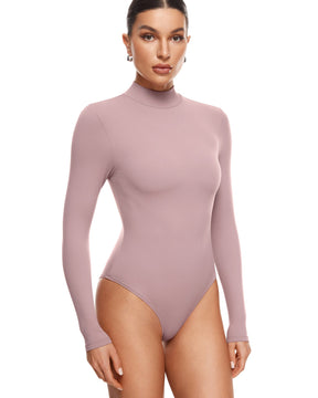 Natrelax™ Mock Neck Long Sleeve Bodysuit
