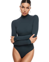 Natrelax™ Mock Neck Long Sleeve Bodysuit