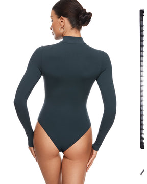 Natrelax™ Mock Neck Long Sleeve Bodysuit