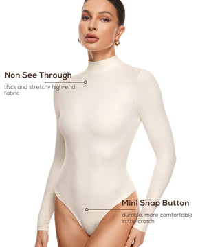 Natrelax™ Mock Neck Long Sleeve Bodysuit