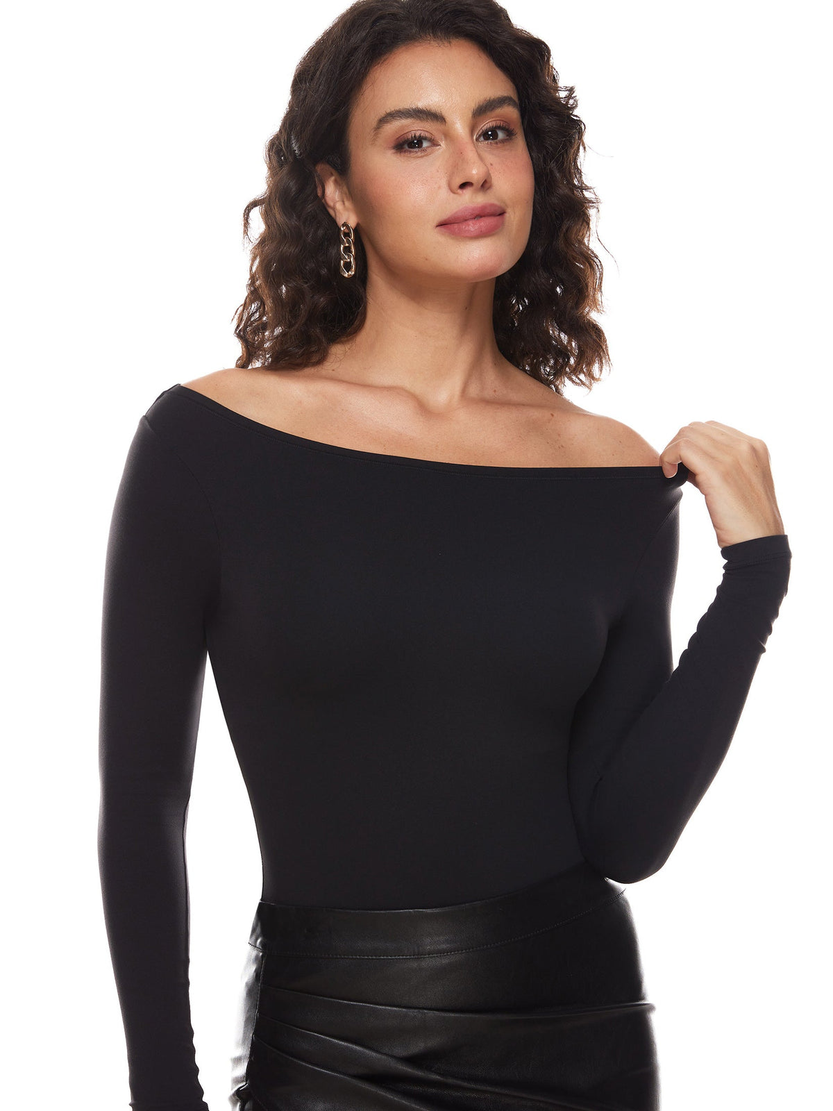 Natrelax™ Long Sleeve Boat Neck Bodysuit