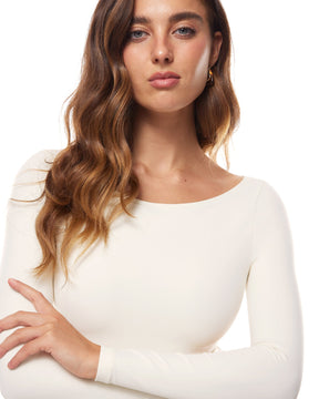 Natrelax™ Long Sleeve Boat Neck Bodysuit