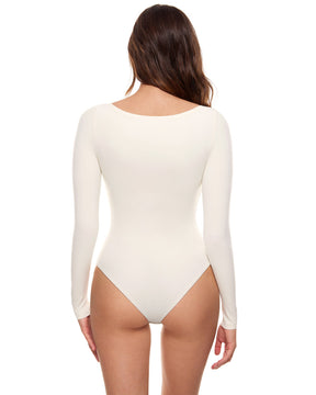 Natrelax™ Long Sleeve Boat Neck Bodysuit