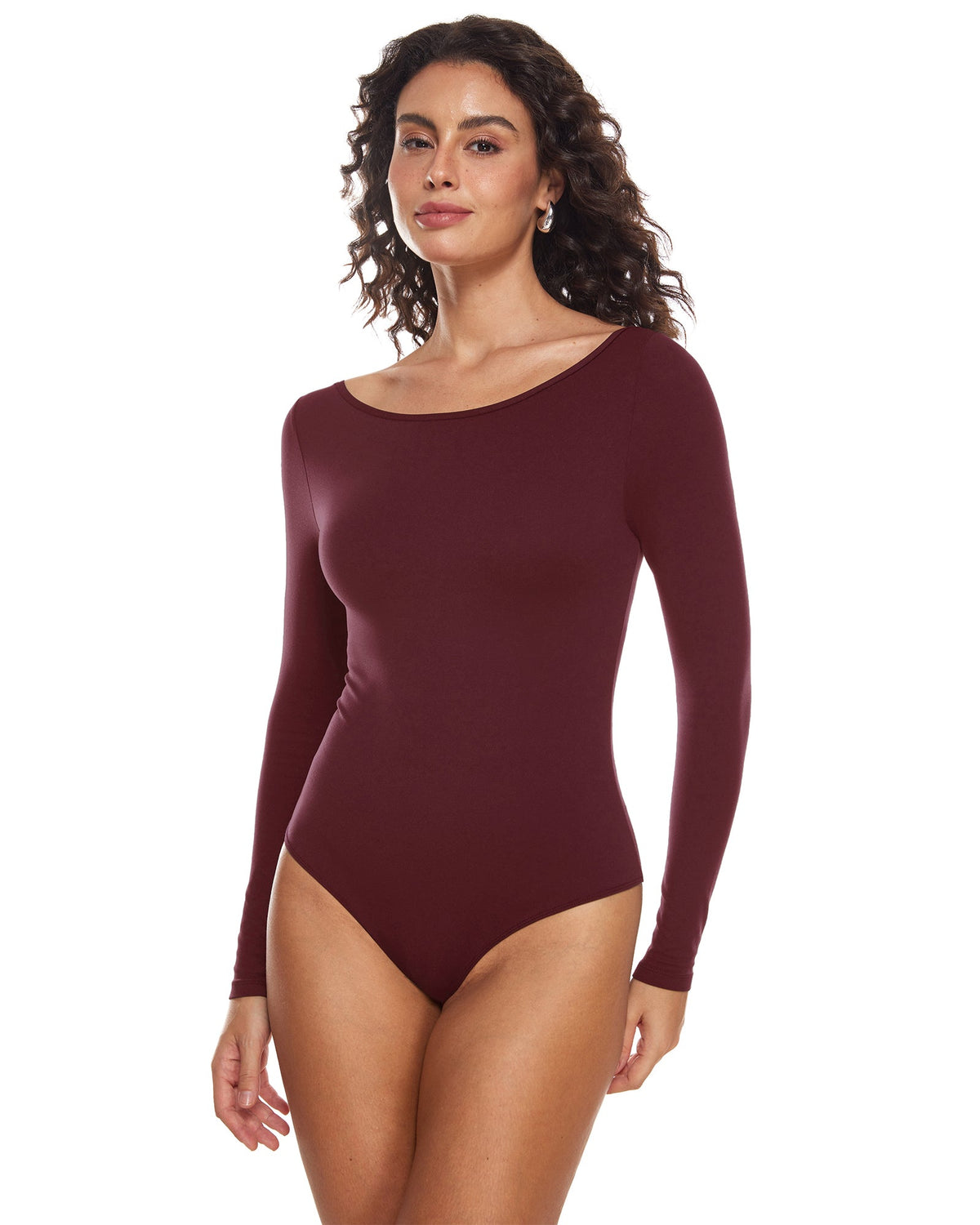 Natrelax™ Long Sleeve Boat Neck Bodysuit