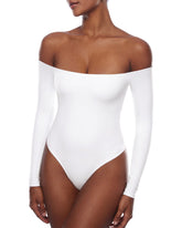 Natrelax™ Off The Shoulder Long Sleeve Bodysuit