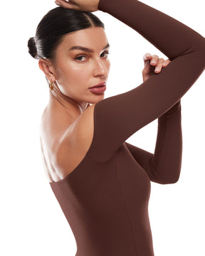 Natrelax™ Off The Shoulder Long Sleeve Bodysuit