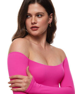 Natrelax™ Off The Shoulder Long Sleeve Bodysuit