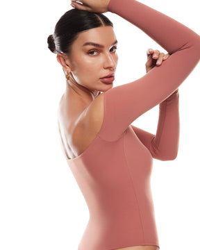 Natrelax™ Off The Shoulder Long Sleeve Bodysuit