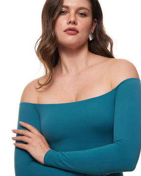 Natrelax™ Off The Shoulder Long Sleeve Bodysuit