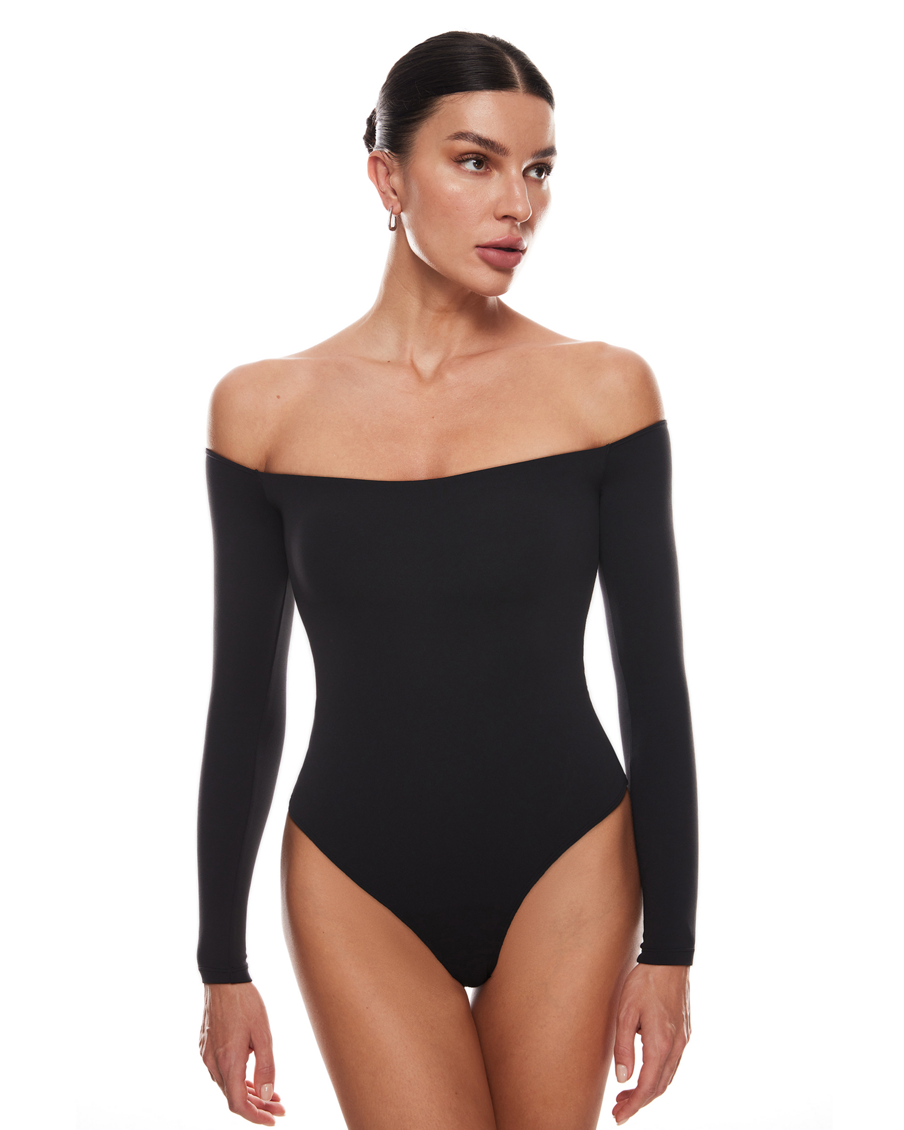 Natrelax™ Off The Shoulder Long Sleeve Bodysuit
