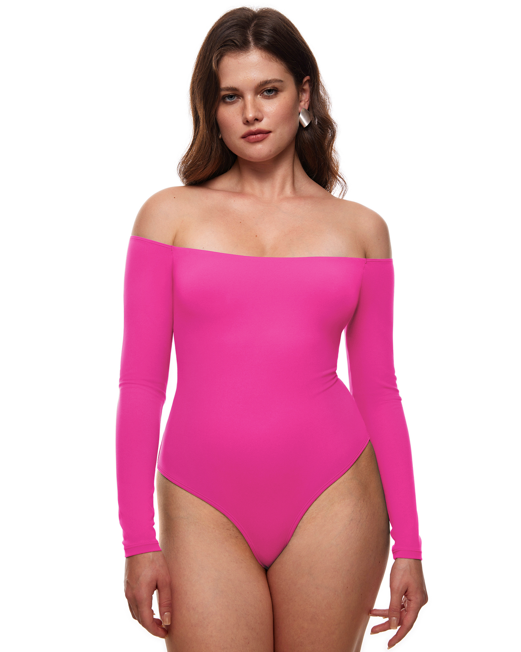Natrelax™ Off The Shoulder Long Sleeve Bodysuit