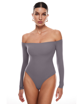 Natrelax™ Off The Shoulder Long Sleeve Bodysuit