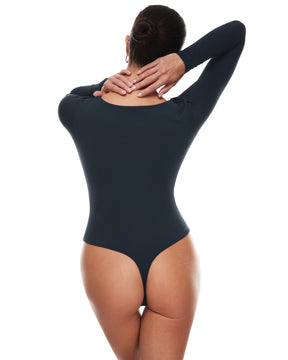 V Neck Long Sleeve Bodysuit
