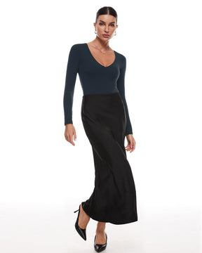 V Neck Long Sleeve Bodysuit
