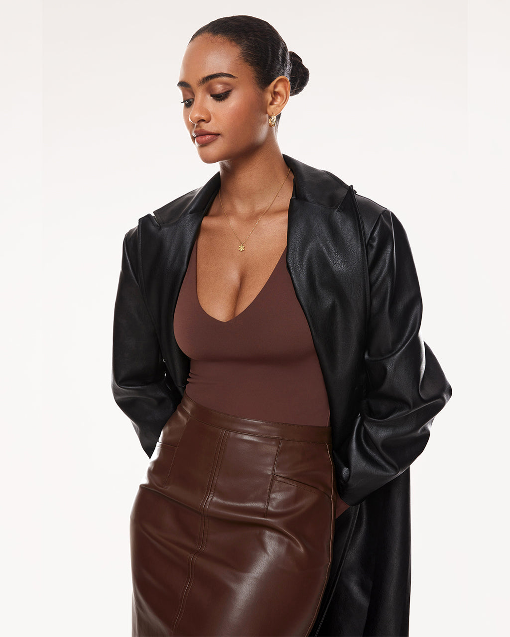 V Neck Long Sleeve Bodysuit