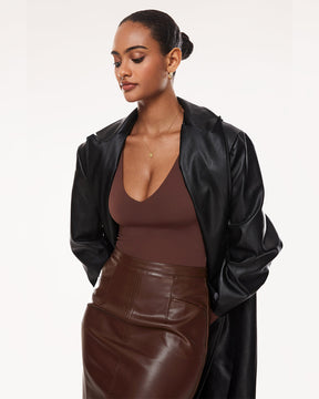 V Neck Long Sleeve Bodysuit