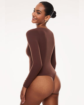 V Neck Long Sleeve Bodysuit
