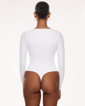 V Neck Long Sleeve Bodysuit