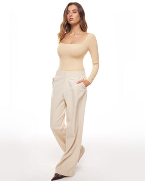 Natrelax™ Sqaure Neck Long Sleeve Bodysuit