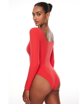 Natrelax™ Sqaure Neck Long Sleeve Bodysuit
